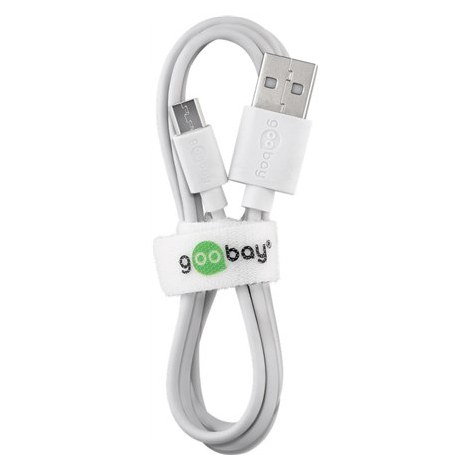 Goobay | USB cable | Plug | 4 pin USB Type A | Plug | White | 5 pin Micro-USB Type B | 1 m - 3